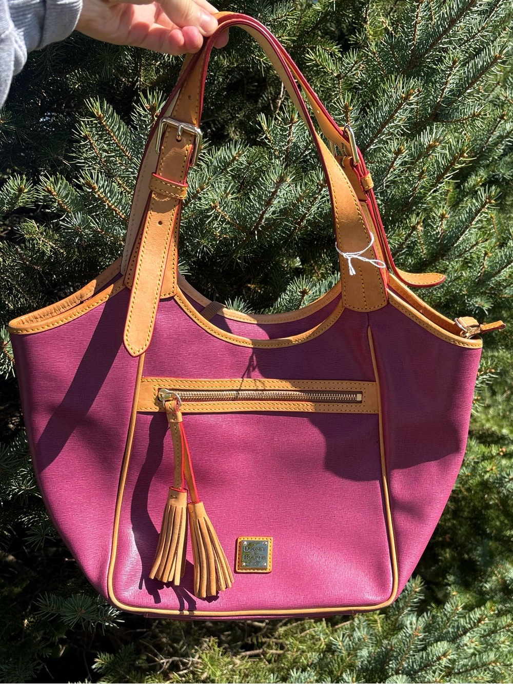 Dooney Bourke Maddie Violet Quartz Purple Saffiano Leather Shoulder Bag